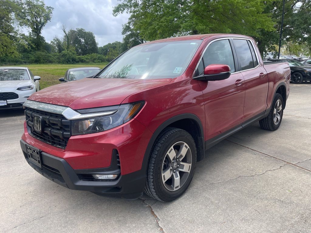 Red 2024 Honda Ridgeline RTL AWD Pickup Truck All-Wheel Drive 9-Speed Automatic