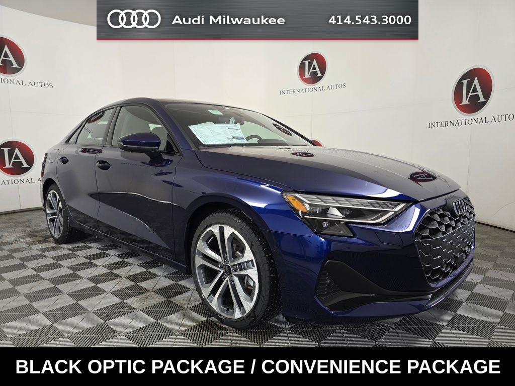 Navarra Blue Metallic 2026 Audi A3 Sedan All-Wheel Drive 7-Speed Automatic