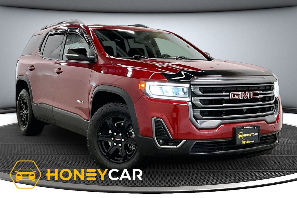 Volcanic Red Tintcoat 2023 GMC Acadia SUV / Crossover Four-Wheel Drive 9-Speed Automatic