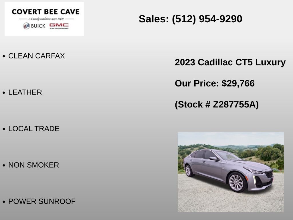 Used Car 2023 Cadillac Ct5  Luxury For Sale Under $30,000 In Austin, Texas