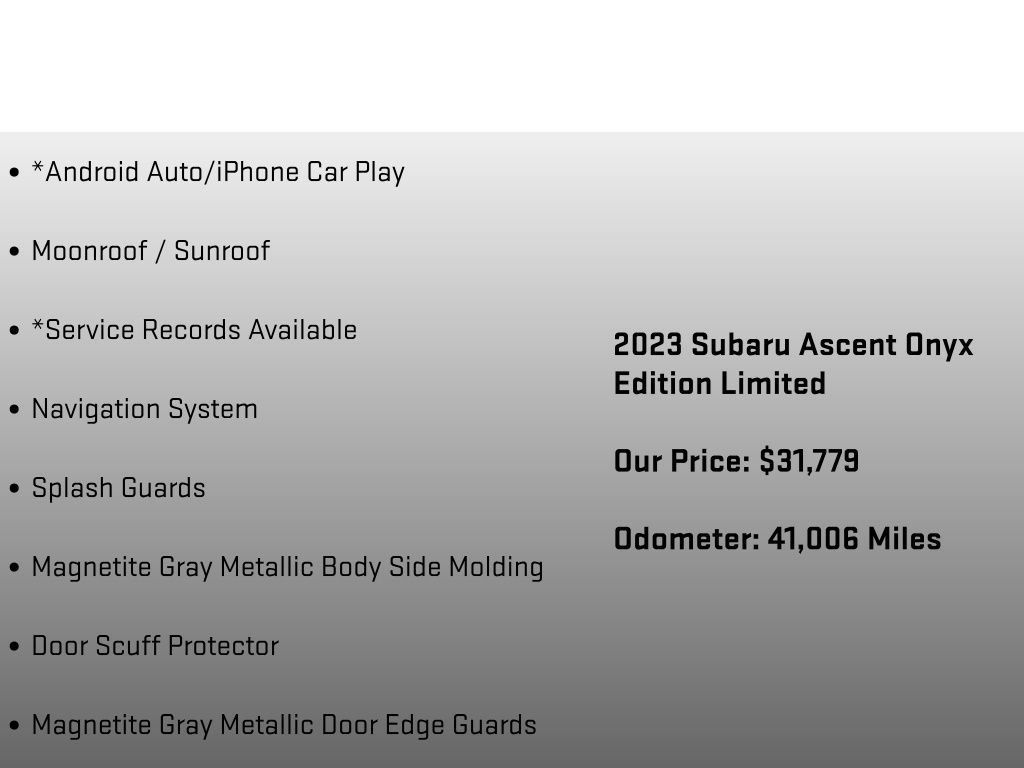 2023 Subaru Ascent Onyx Edition - 11