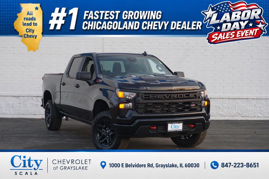 Black 2026 Chevrolet Silverado 1500 Pickup Truck Four-Wheel Drive 8-Speed Automatic