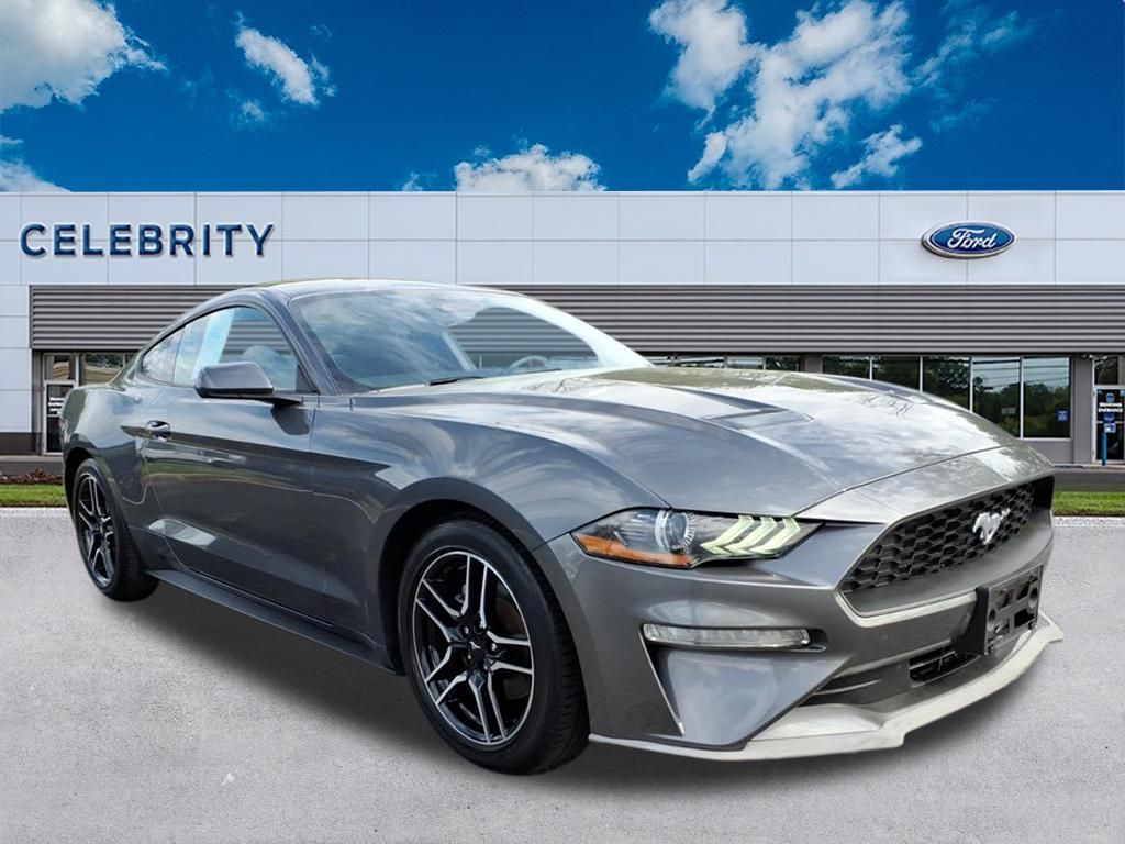 Gray 2021 Ford Mustang EcoBoost Coupe RWD Coupe Rear-Wheel Drive Automatic
