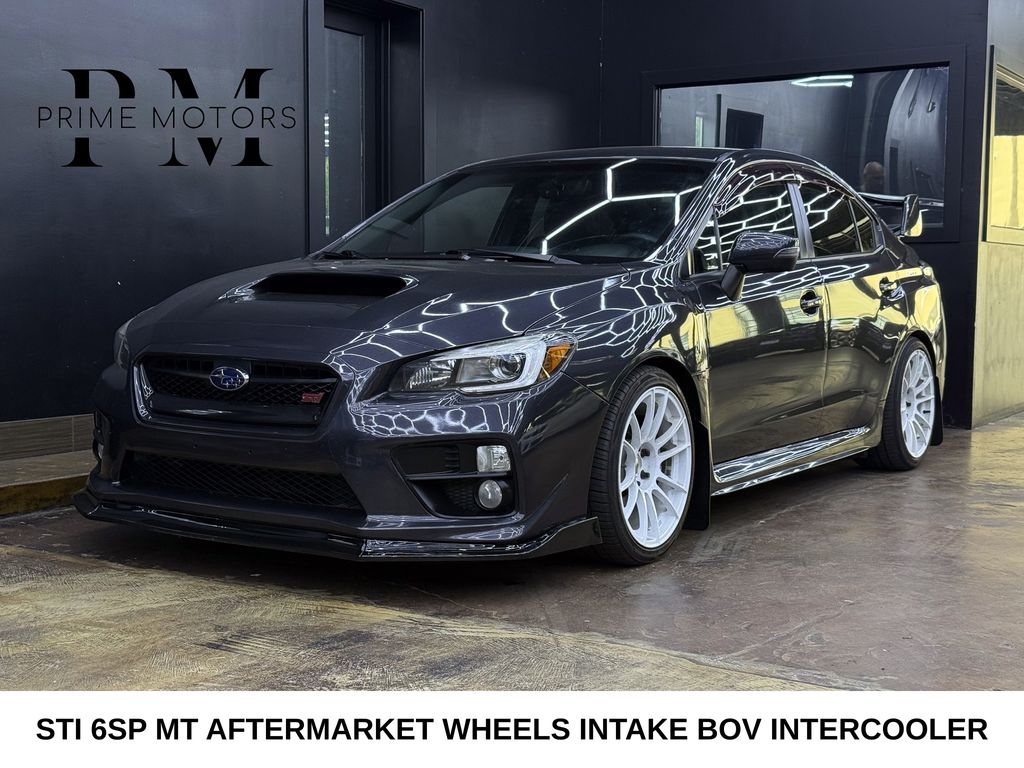 Dark Gray Metallic 2017 Subaru WRX STI Sedan All-Wheel Drive 6-Speed Manual