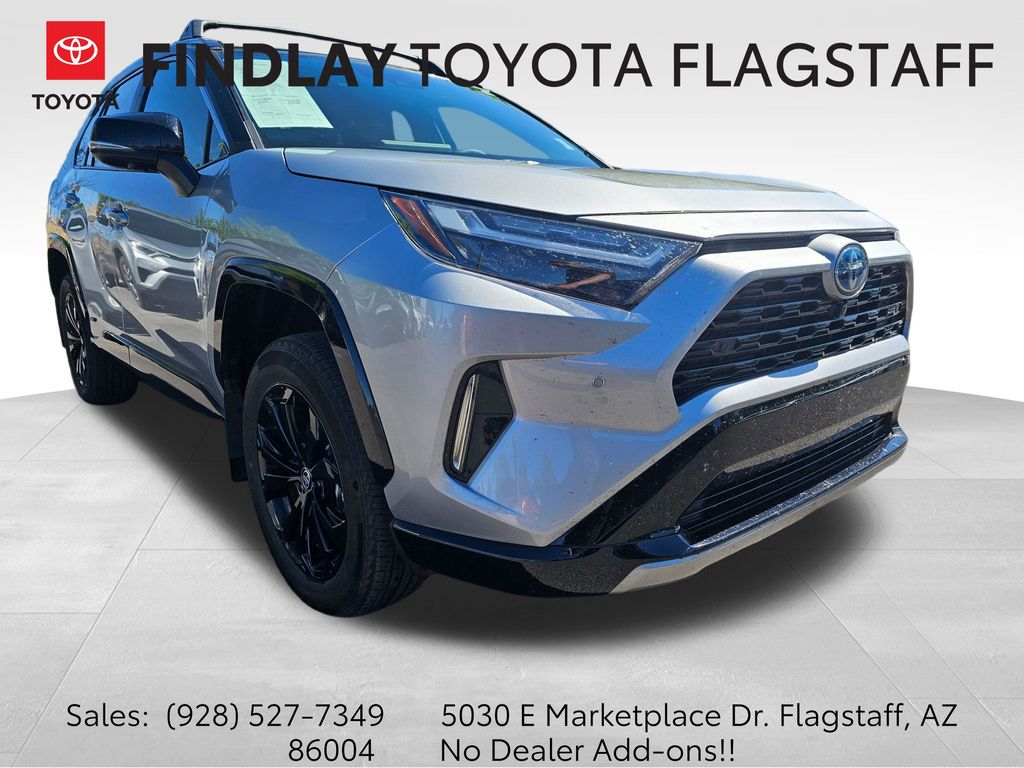 Silver Sky Metallic/Midnight Black Metallic 2023 Toyota RAV4 Hybrid SUV / Crossover All-Wheel Drive Continuously Variable Transmission