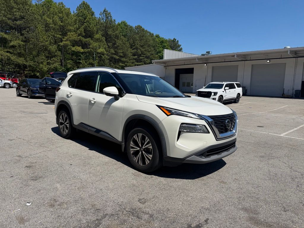 Pearl White Tricoat 2021 Nissan Rogue SUV / Crossover Front-Wheel Drive Continuously Variable Transmission