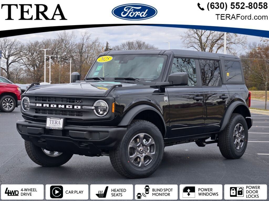 Shadow Black 2025 Ford Bronco Big Bend 4-Door 4WD SUV / Crossover Four-Wheel Drive Automatic