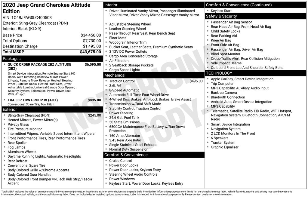 Certified Used 2020 Gray Jeep Altitude image 7
