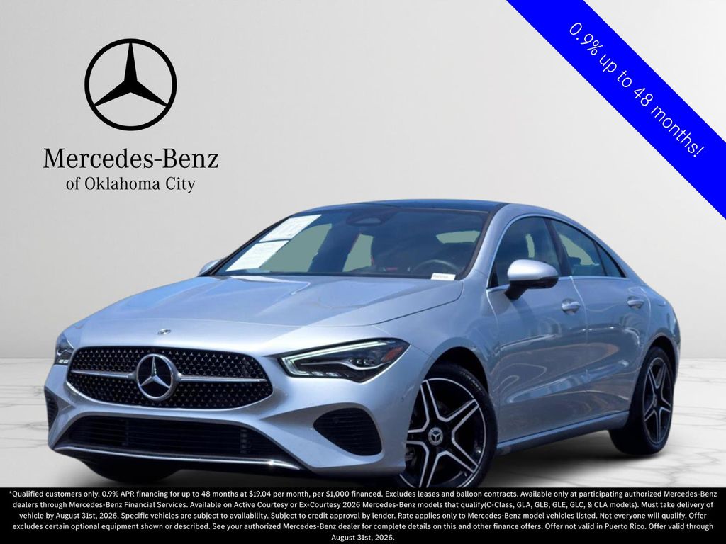 Cirrus Silver Metallic 2026 Mercedes-Benz CLA Coupe All-Wheel Drive 8-Speed Dual Clutch