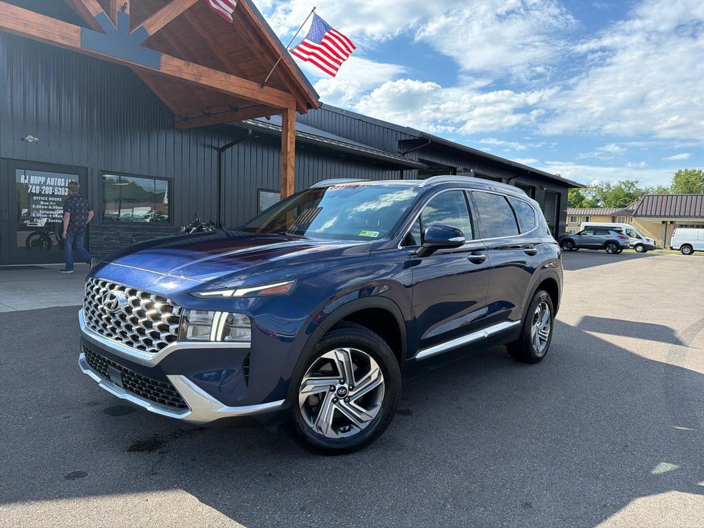 Stormy Blue 2021 Hyundai Santa Fe SUV / Crossover All-Wheel Drive 8-Speed Automatic