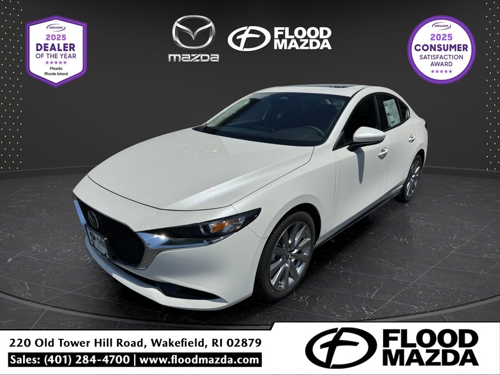 Snowflake White Pearl Mica 2025 Mazda MAZDA3 2.5 S Preferred Sedan FWD Sedan Front-Wheel Drive 6-Speed Automatic