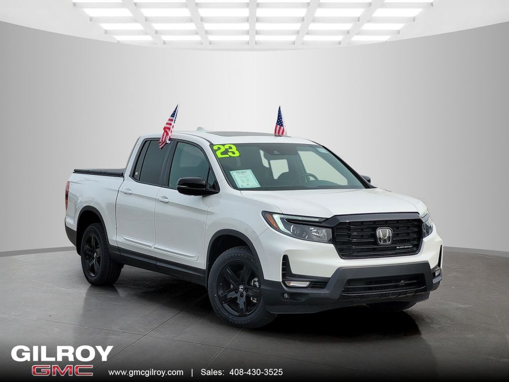Platinum White Pearl 2023 Honda Ridgeline Black Edition AWD Pickup Truck All-Wheel Drive 9-Speed Automatic