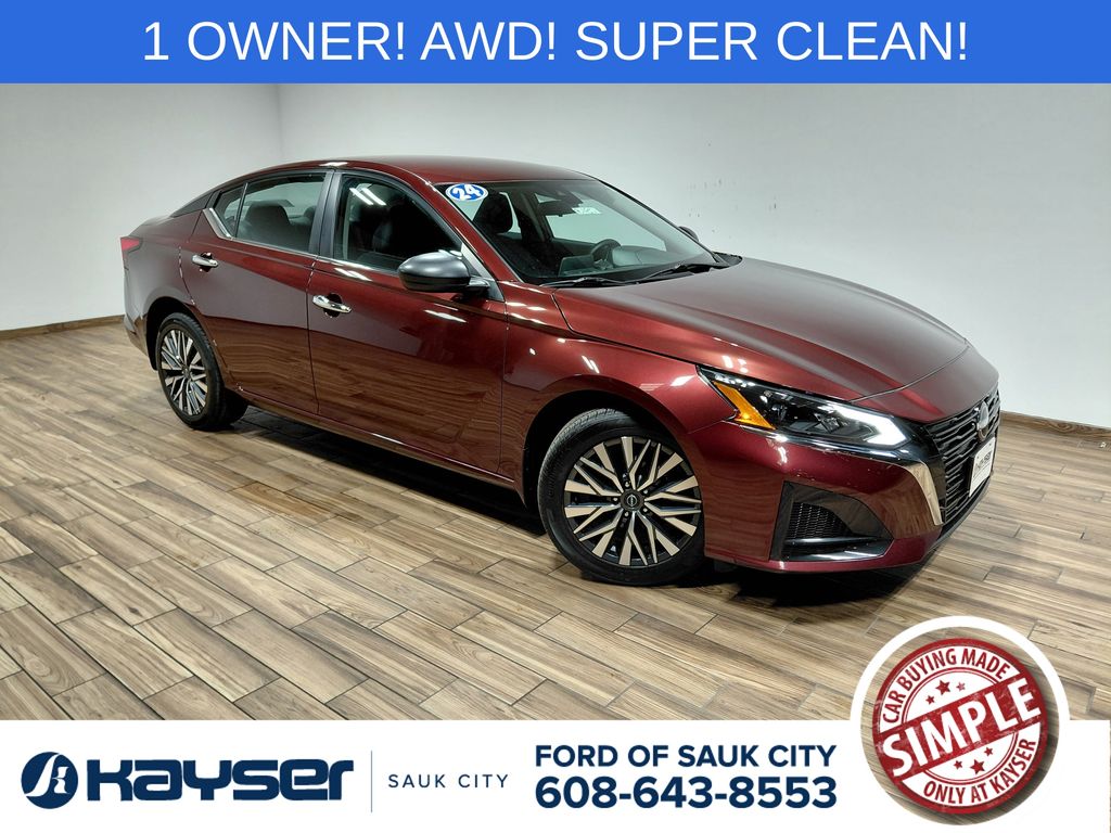 Garnet Pearl Metallic 2024 Nissan Altima Sedan All-Wheel Drive Continuously Variable Transmission