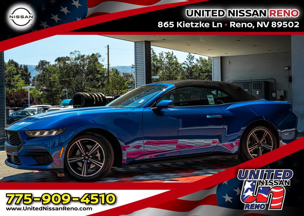 Atlas Blue Metallic 2024 Ford Mustang Convertible Rear-Wheel Drive Automatic
