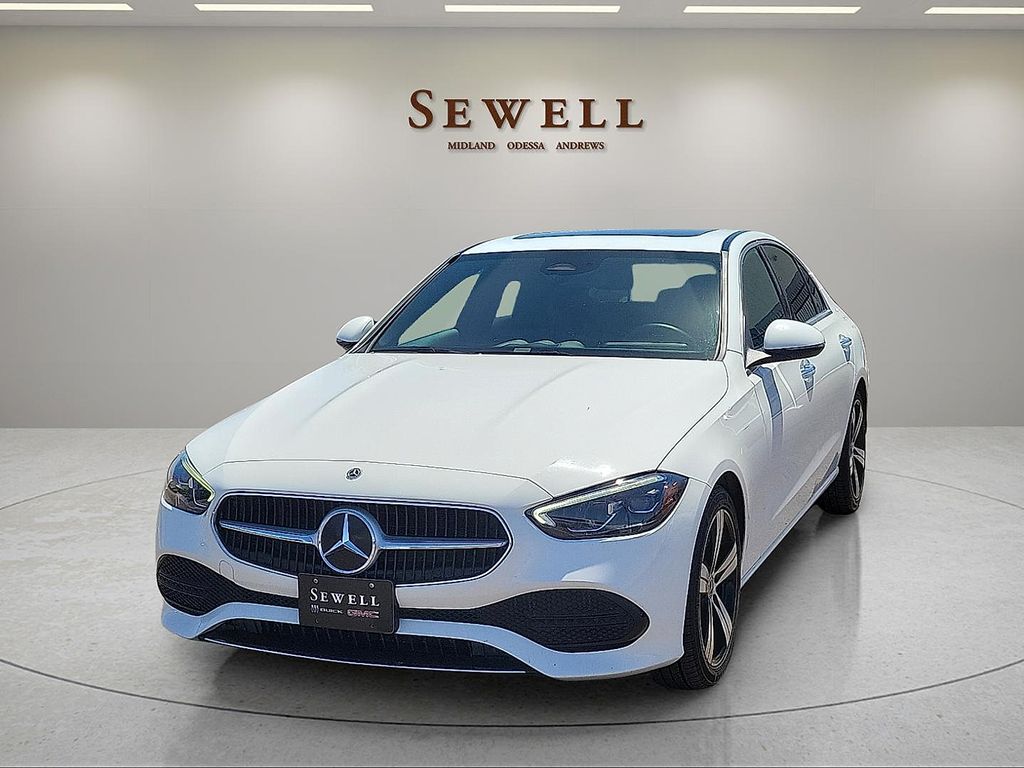 Polar White 2022 Mercedes-Benz C-Class Sedan Rear-Wheel Drive 9-Speed Automatic