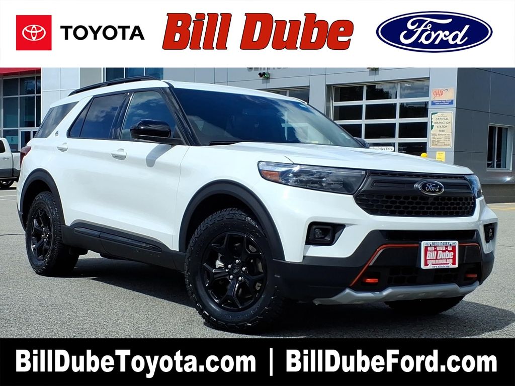 White Metallic 2023 Ford Explorer SUV / Crossover All-Wheel Drive Automatic
