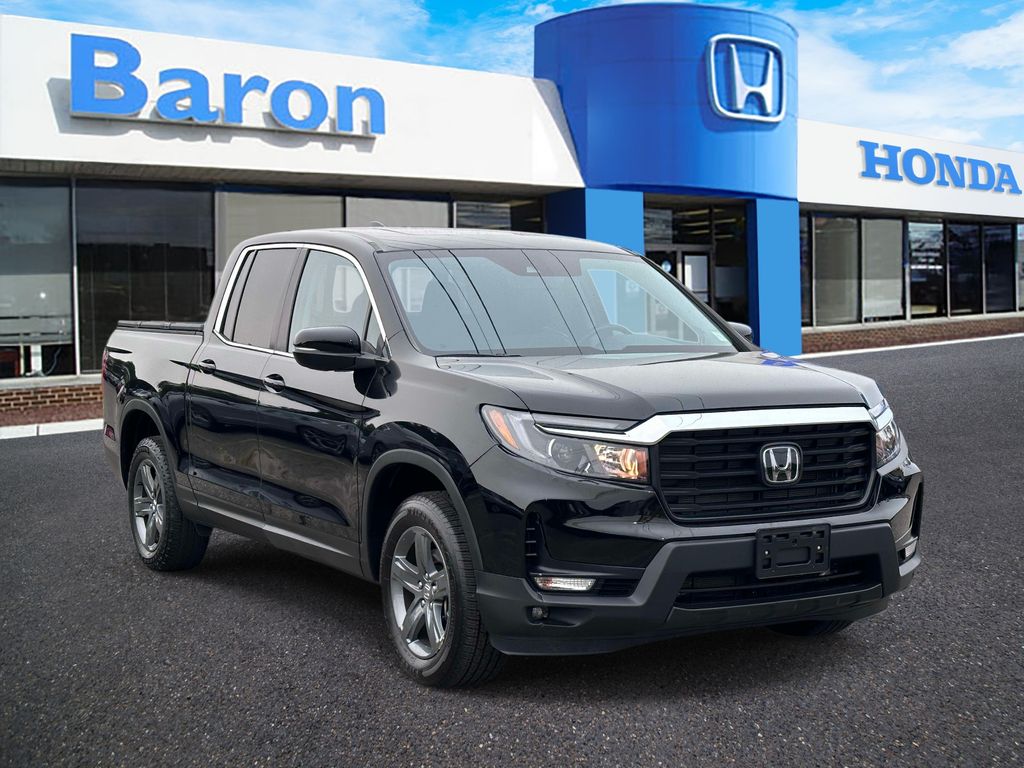 Crystal Black Pearl 2023 Honda Ridgeline Pickup Truck All-Wheel Drive 9-Speed Automatic