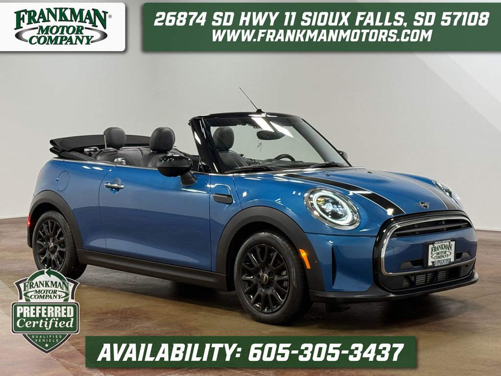 Island Blue Metallic 2024 MINI Cooper Convertible Front-Wheel Drive 7-Speed Automatic