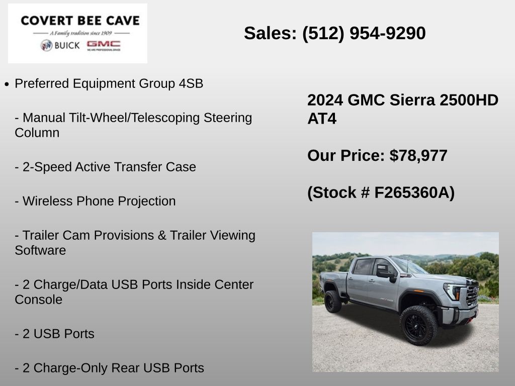 Used Car 2024 Gmc Sierra 2500hd  At4 For Sale Under $80,000 In Austin, Texas