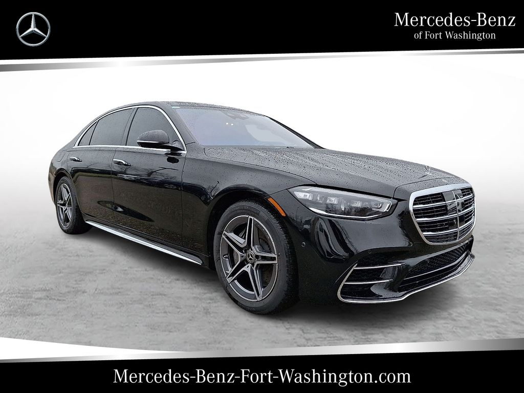 Obsidian Black Metallic 2024 Mercedes-Benz S-Class S 580 4MATIC Sedan All-Wheel Drive 9-Speed Automatic