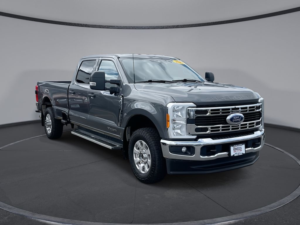 Gray 2023 Ford F-350 Super Duty Pickup Truck Four-Wheel Drive Automatic