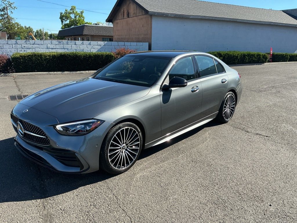 Selenite Gray Metallic 2025 Mercedes-Benz C-Class Sedan All-Wheel Drive 9-Speed Automatic