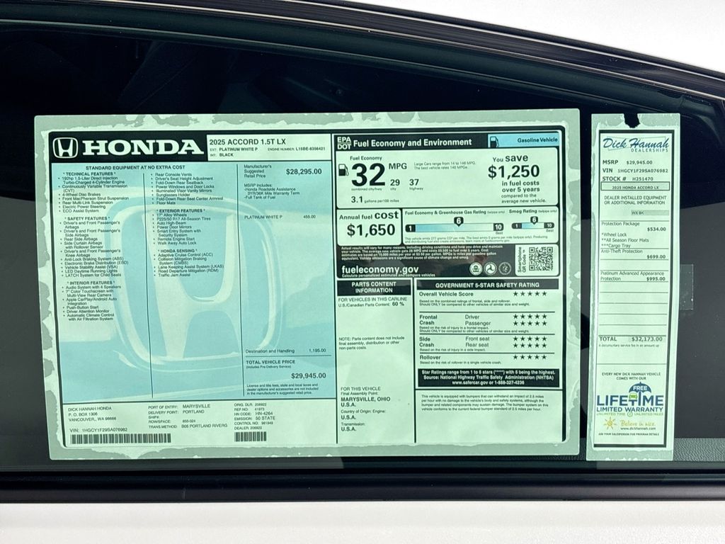 2025 Honda Accord LX