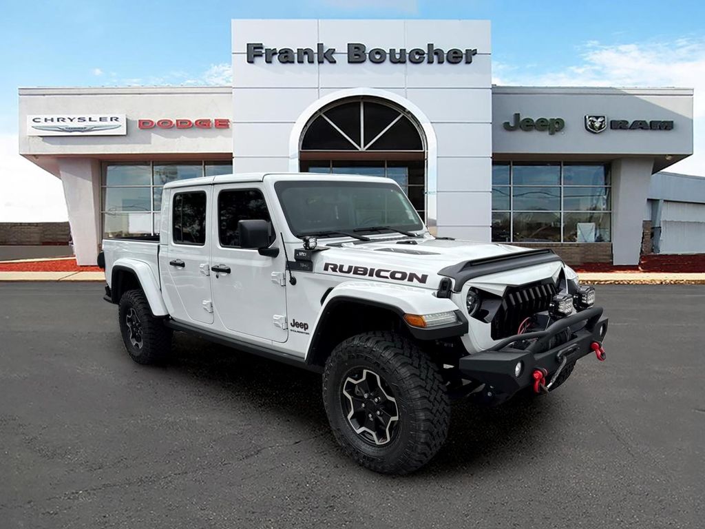 Bright White Clearcoat 2023 Jeep Gladiator Rubicon Crew Cab 4WD Pickup Truck Four-Wheel Drive 8-Speed Automatic