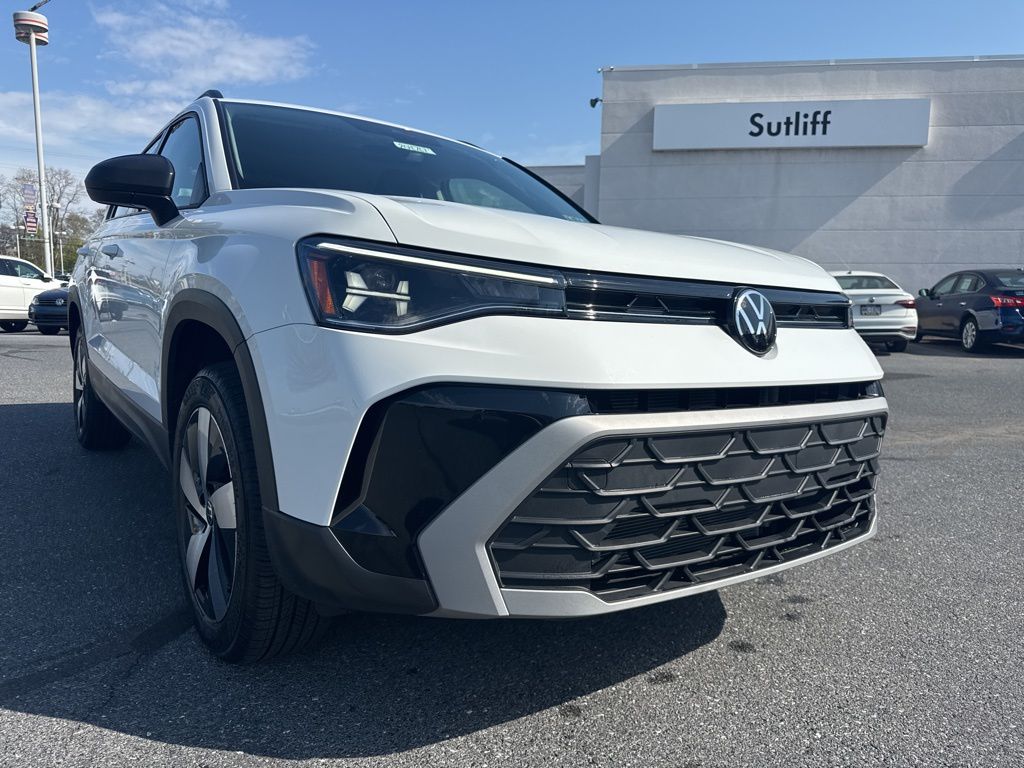2025 Volkswagen Taos 1.5T S White at Subaru and VW of Moon Township