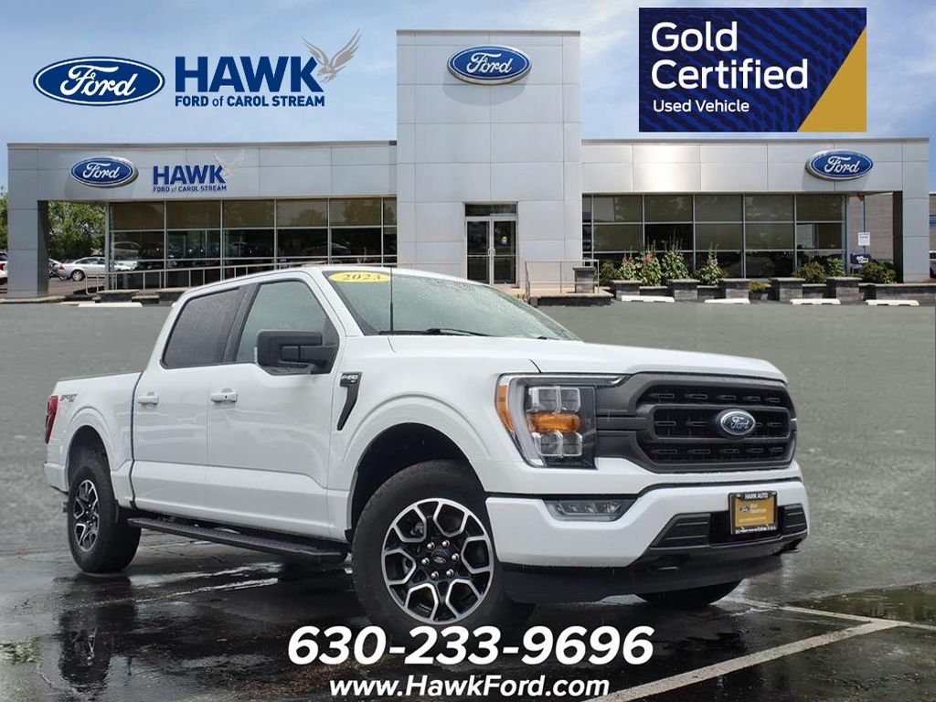 Oxford White 2023 Ford F-150 XLT SuperCrew 4WD Pickup Truck Four-Wheel Drive Automatic