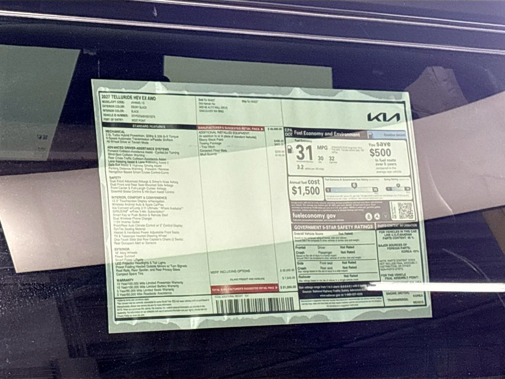 2027 Kia Telluride Hybrid EX