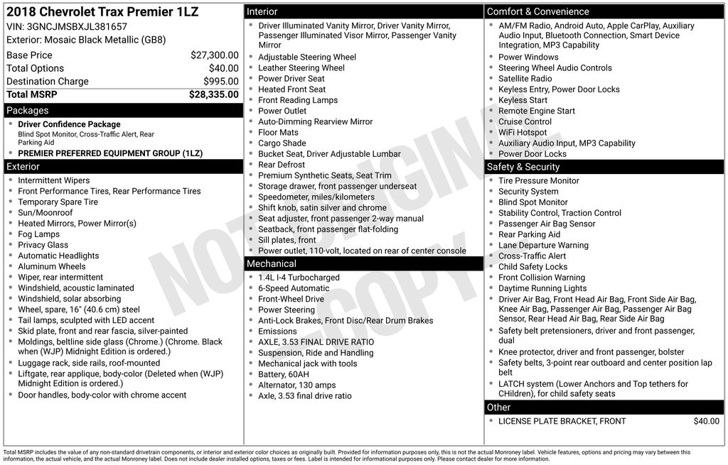 Used 2018 Black Chevrolet Premier image 6