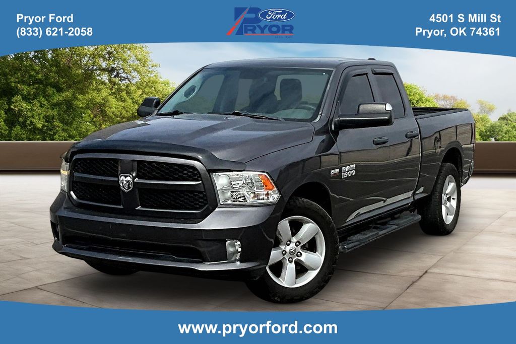 Gray (Granite Crystal Metallic Clearcoat) 2015 RAM 1500 Express Quad Cab RWD Pickup Truck 4X2 6-Speed Automatic