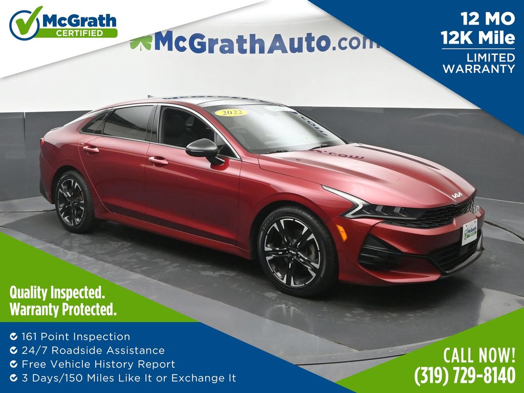 Passion Red 2022 Kia K5 Sedan Front-Wheel Drive 8-Speed Automatic