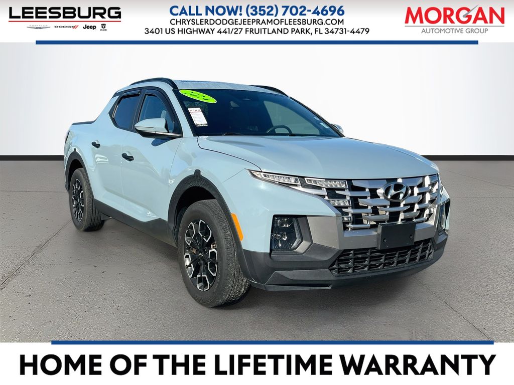 Blue / Stone 2024 Hyundai Santa Cruz Pickup Truck All-Wheel Drive 8-Speed Automatic