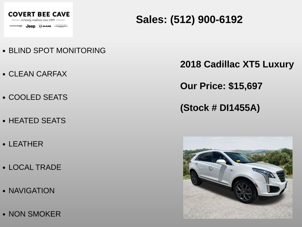 Used Car 2018 Cadillac Xt5  Luxury For Sale Under $20,000 In Austin, Texas