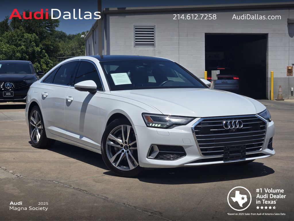 Glacier White Metallic 2023 Audi A6 Sedan All-Wheel Drive 7-Speed Automatic