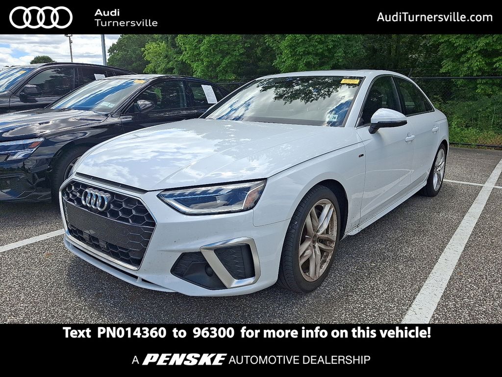 Glacier White 2023 Audi A4 Sedan All-Wheel Drive 7-Speed Automatic
