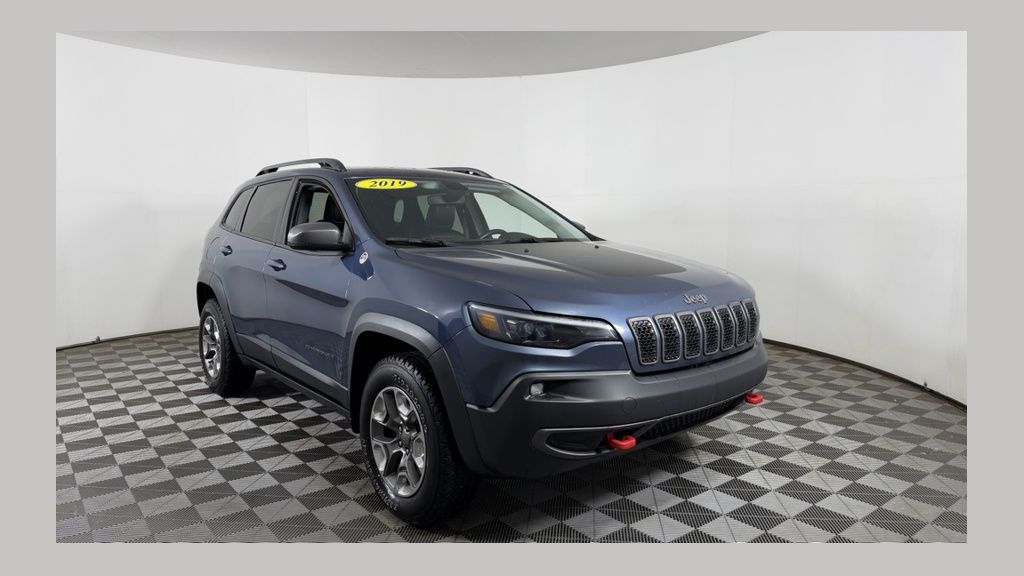 Blue Shade Pearlcoat 2019 Jeep Cherokee SUV / Crossover Four-Wheel Drive 9-Speed Automatic