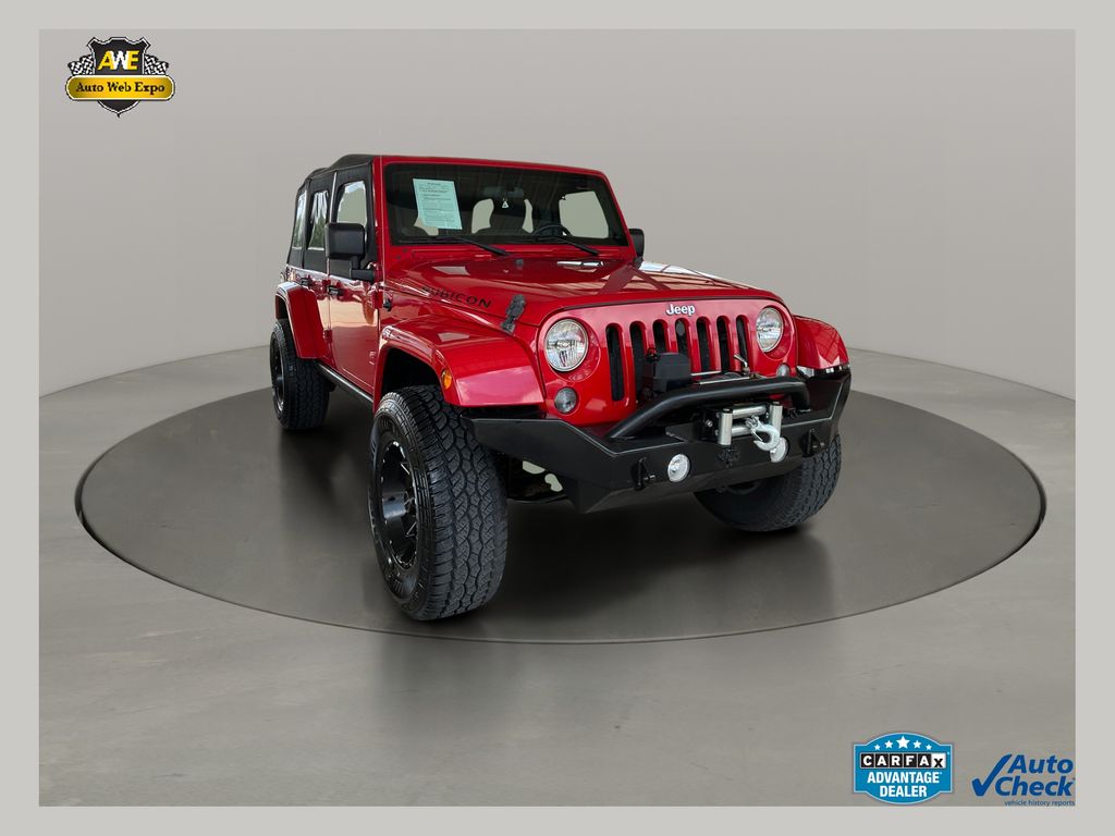 Flame Red Clearcoat 2014 Jeep Wrangler Unlimited Rubicon 4WD SUV / Crossover Four-Wheel Drive 6-Speed Manual