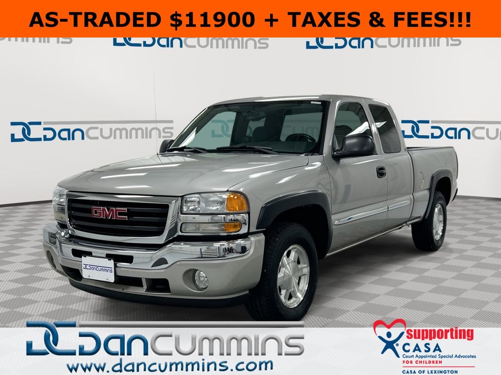 Silver Birch Metallic 2006 GMC Sierra 1500 SLE1 Extended Cab 6.5 ft. 4WD Pickup Truck Four-Wheel Drive 4-Speed Automatic Overdrive
