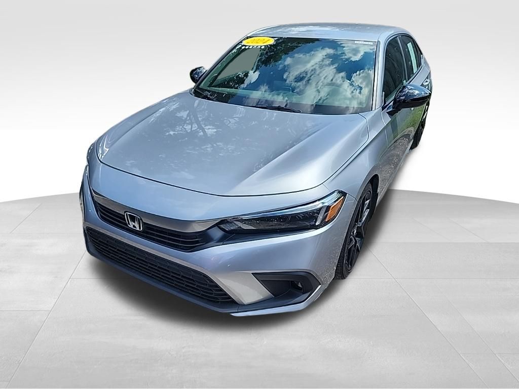 Silver 2024 Honda Civic Sedan Front-Wheel Drive Continuously Variable Transmission