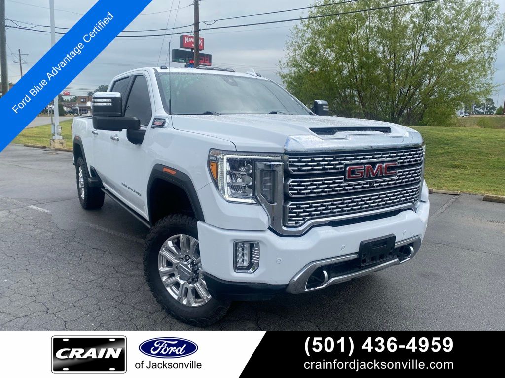 Summit White 2023 GMC Sierra 2500HD Denali Crew Cab 4WD Pickup Truck Four-Wheel Drive Automatic
