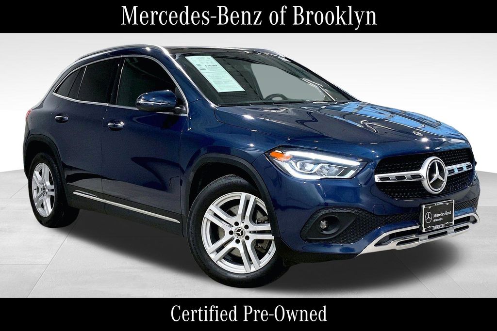 Denim Blue Metallic 2021 Mercedes-Benz GLA 250 4MATIC SUV / Crossover All-Wheel Drive 8-Speed Dual Clutch