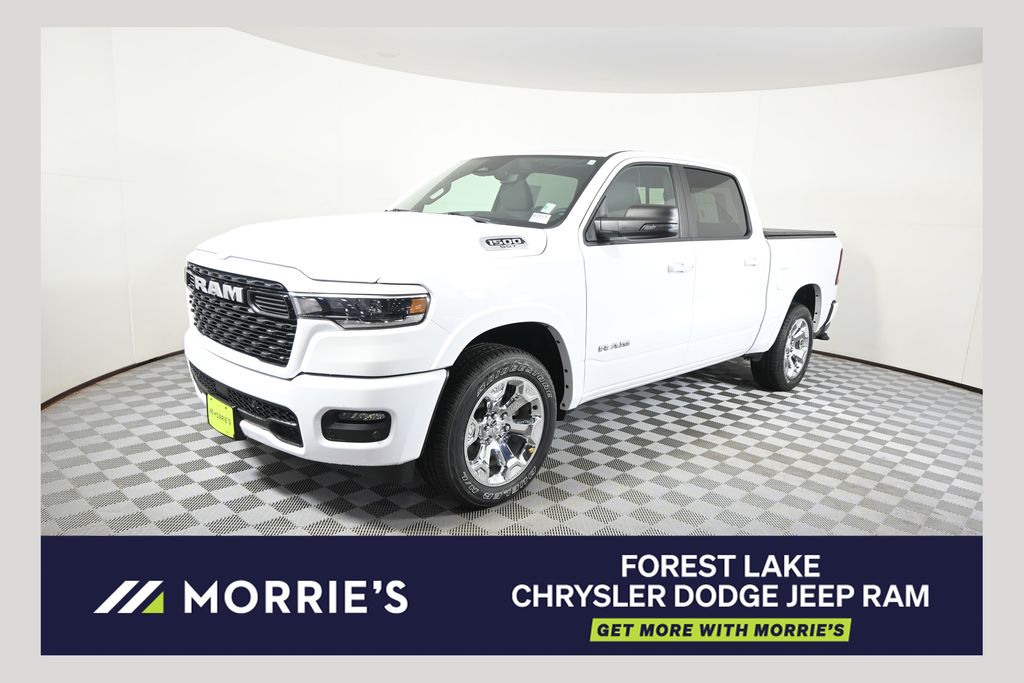 Bright White Clearcoat 2025 RAM 1500 Pickup Truck Four-Wheel Drive 8-Speed Automatic