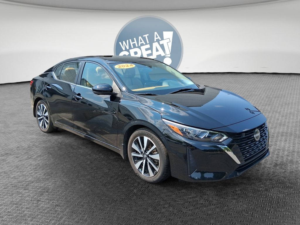 Super Black 2024 Nissan Sentra Sedan Front-Wheel Drive Continuously Variable Transmission