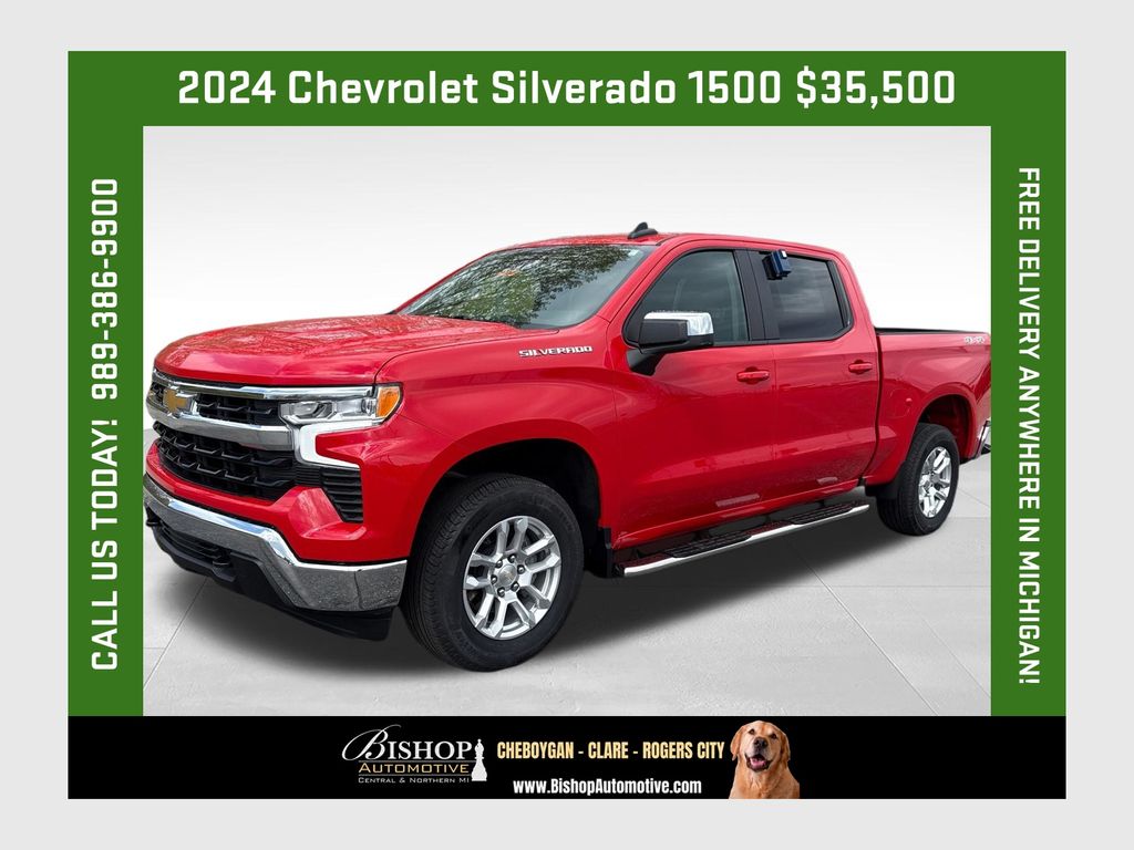 Red Hot 2024 Chevrolet Silverado 1500 Pickup Truck Four-Wheel Drive 8-Speed Automatic