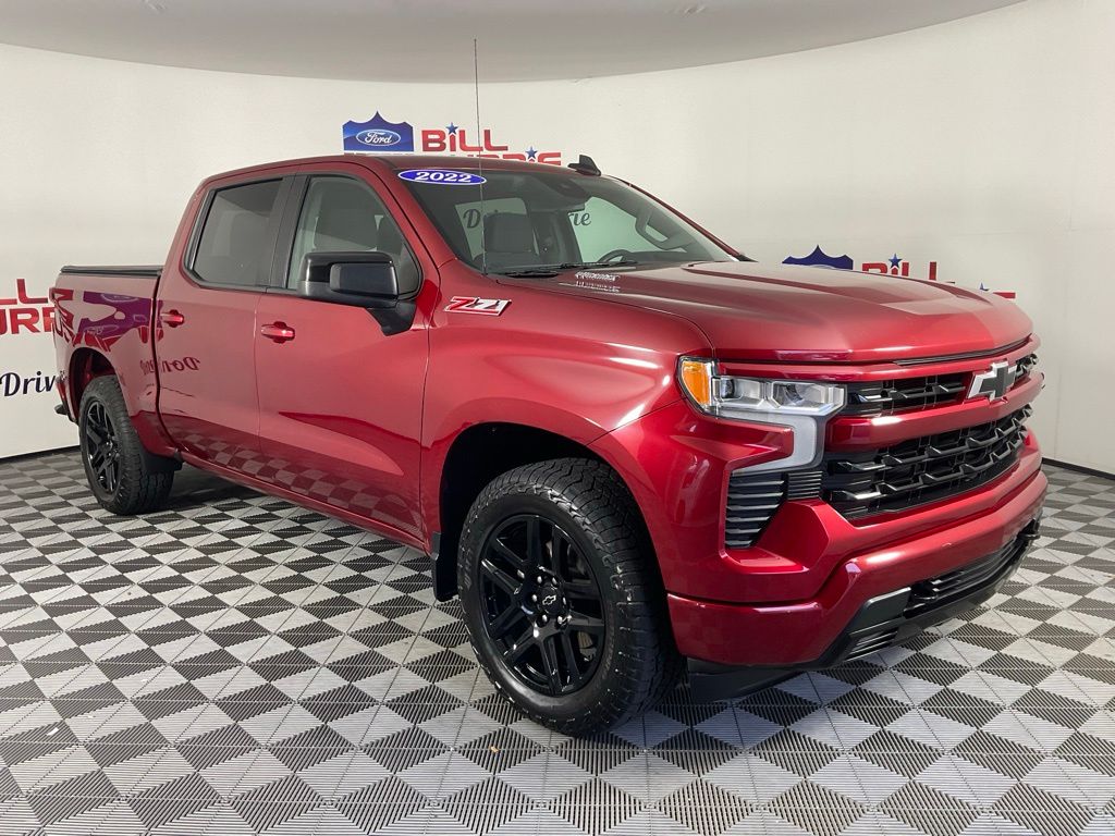 Cherry Red 2022 Chevrolet Silverado 1500 Pickup Truck Four-Wheel Drive Automatic