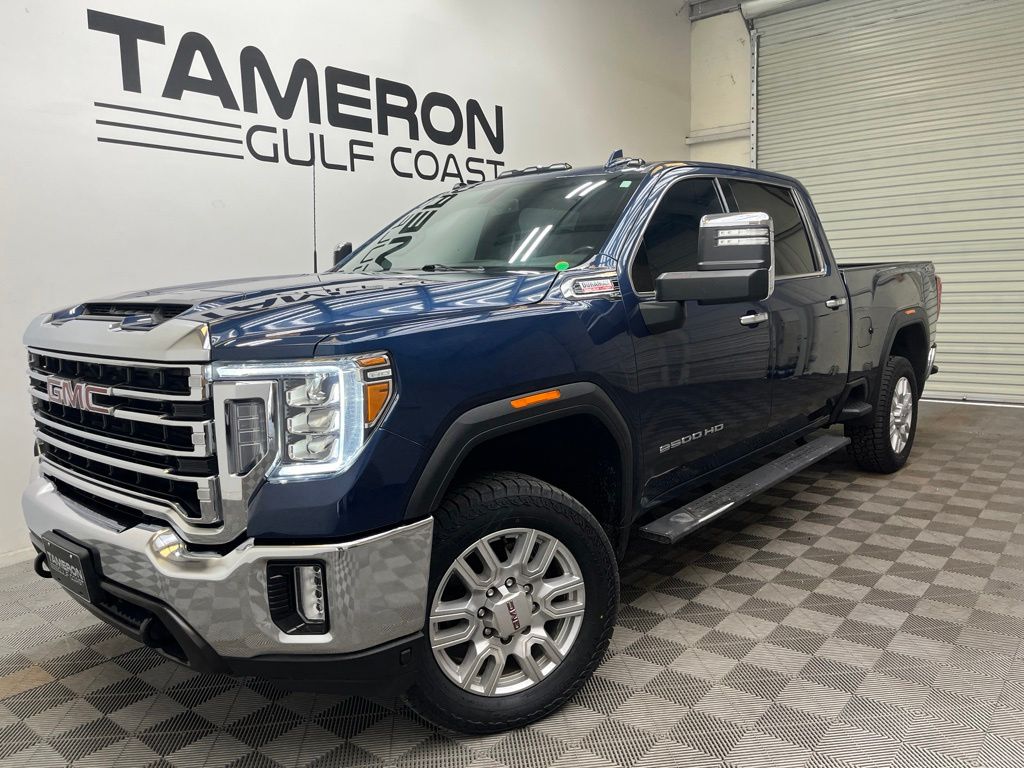 Pacific Blue Metallic 2021 GMC Sierra 2500HD Pickup Truck Four-Wheel Drive Automatic