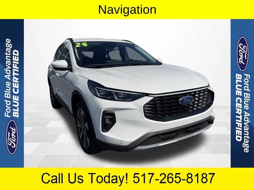 White Metallic 2024 Ford Escape Platinum AWD SUV / Crossover All-Wheel Drive 8-Speed Automatic